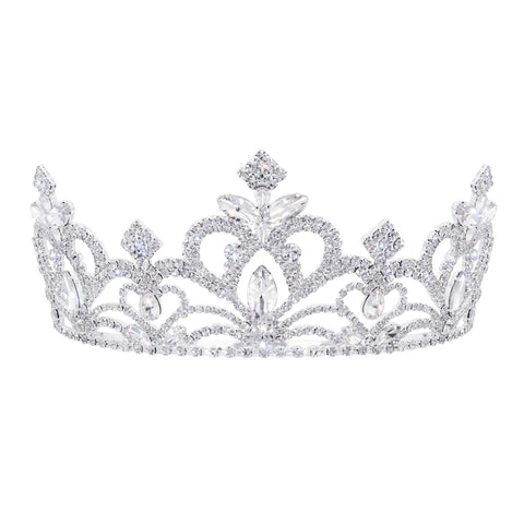 #17687- Endless Love Tiara 2.5" with Combs Tiaras up to 3" Rhinestone Jewelry Corporation