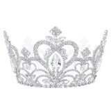 #17690- Endless Love Fixed Crown - 3.5" Tall Tiaras up to 4" Rhinestone Jewelry Corporation
