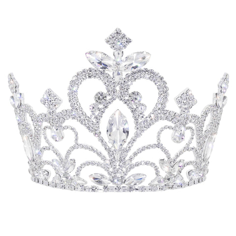 #17691- Endless Love Tiara 5" with Combs Tiaras & Crowns up to 6" Rhinestone Jewelry Corporation