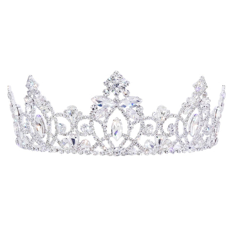 #17692 - Gilded Grace Tiara with Combs - 2" Tall
