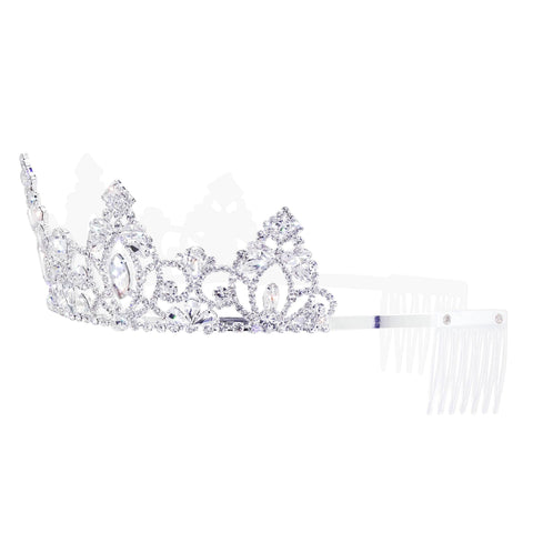 #17692 - Gilded Grace Tiara with Combs - 2" Tall
