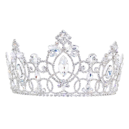 #17693 - Gilded Grace Tiara with Combs - 3.5" Tall