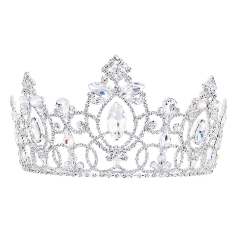 #17693 - Gilded Grace Tiara with Combs - 3.5" Tall