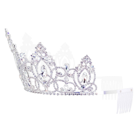 #17693 - Gilded Grace Tiara with Combs - 3.5" Tall