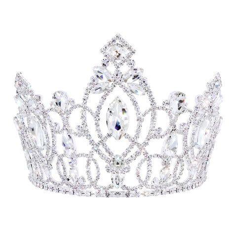 #17695 - Gilded Grace Tiara with Combs - 4.75" Tall