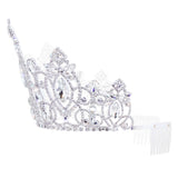 #17695 - Gilded Grace Tiara with Combs - 4.75" Tall