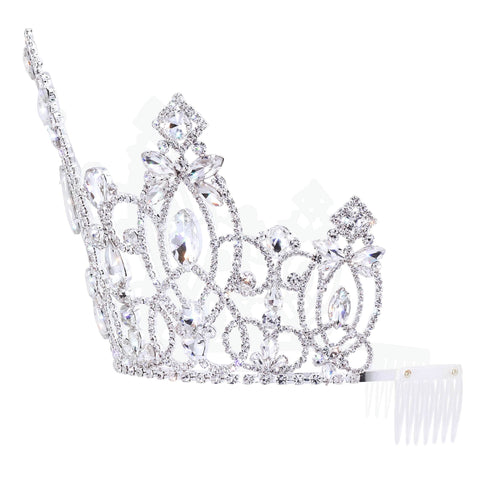 #17697 - Gilded Grace Tiara with Combs - 6" Tall