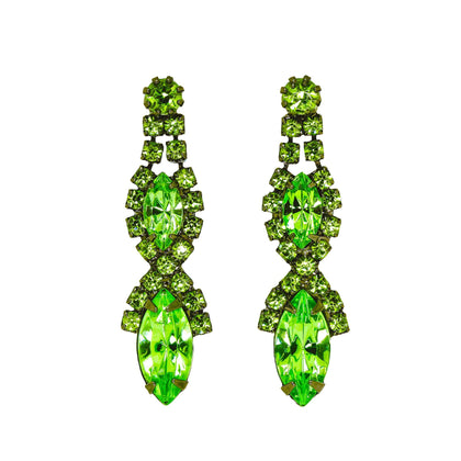 17724 - Twisting Peridot Post Earrings - Made in USA - (Limited Supply) Earrings - Dangle Rhinestone Jewelry Corporation
