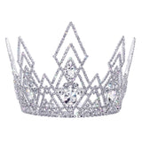 #17755 Sun Rays Adjustable Crown - 6" Tall Tiaras & Crowns over 6" Rhinestone Jewelry Corporation