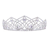 17760 – Imperium Tiara with Combs – 2” (H) Tiaras up to 2" Rhinestone Jewelry Corporation