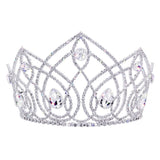 #17762- Imperium Tiara with Combs - 4.5" (H) Tiaras & Crowns up to 6" Rhinestone Jewelry Corporation