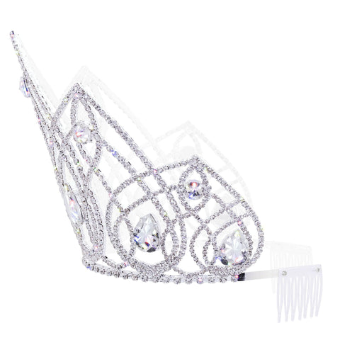 #17763- Imperium Tiara with Combs - 6" (H)