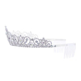 #17766 - Royal Ascension Tiara with Combs - 1.75" (H) Tiaras up to 2" Rhinestone Jewelry Corporation