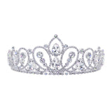 #17767 - Royal Ascension Tiara with Combs - 2.25" (H) Tiaras up to 3" Rhinestone Jewelry Corporation