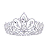 #17768 - Royal Ascension Tiara with Combs - 3.75" (H) Tiaras up to 4" Rhinestone Jewelry Corporation