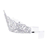 #17768 - Royal Ascension Tiara with Combs - 3.75" (H) Tiaras up to 4" Rhinestone Jewelry Corporation