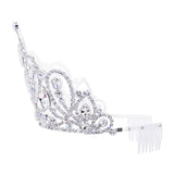 #17769 - Royal Ascension Tiara with Combs - 5" (H) Tiaras & Crowns up to 6" Rhinestone Jewelry Corporation