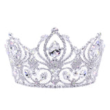 #17770- Diamond Duchess Fixed Crown - 3.75" (H) Tiaras up to 4" Rhinestone Jewelry Corporation