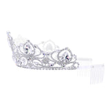 #17772 - Diamond Duchess Tiara with Combs - 2 3/8" (H)