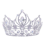 #17774 - Diamond Duchess Tiara with Combs  - 4.75" (H)