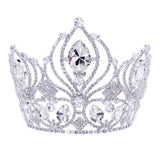#17775 - Diamond Duchess Tiara with Combs - 6" (H)