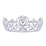 #17790- Enchanted Heart Tiara with Combs - 2.5" (H)