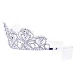 #17790- Enchanted Heart Tiara with Combs - 2.5" (H)