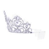 #17791- Enchanted Heart Tiara with Combs - 3.5" (H)