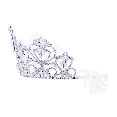#17791- Enchanted Heart Tiara with Combs - 3.5" (H)