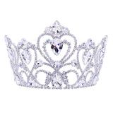#17793- Enchanted Heart Tiara with Combs - 4.5" (H)