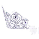 #17793- Enchanted Heart Tiara with Combs - 4.5" (H)