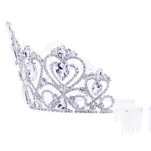 #17793- Enchanted Heart Tiara with Combs - 4.5" (H)