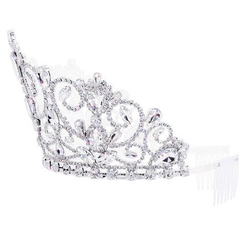 #17804 - Aria Tiara with Combs - 4" (H)