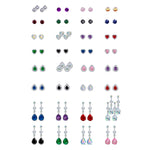 #17573 - 36 Pair Color CZ Earring Starter Kit with FREE Display