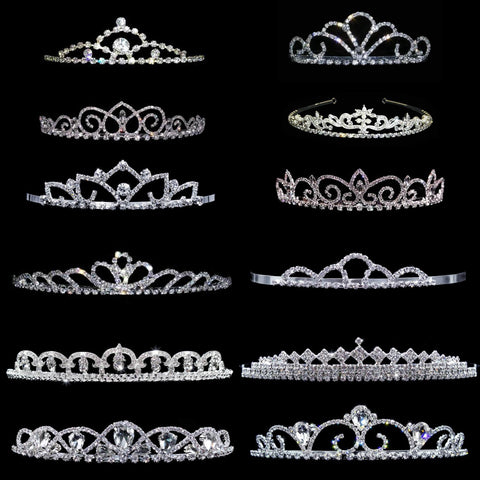 #17733- Tiara Assortment Starter Kit #4 Tiaras up to 1.5" Rhinestone Jewelry Corporation