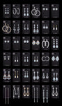 #17571- 36 Pair Dainty to Deluxe CZ Earring Assortment with FREE Display Earrings - Dangle Rhinestone Jewelry Corporation