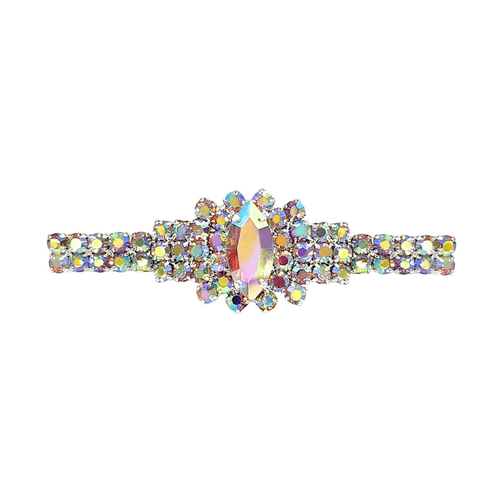 Exploding Necklace #6438AB - Exploding Marquis Rhinestone Barrette - AB Stones