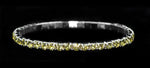 Bracelets #11950-JONQUIL - Single Row Stretch Rhinestone Bracelet - JONQUIL Silver (Limited Supply)