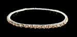 #11950 Single Row Stretch Rhinestone Bracelet -  Lt Peach (Limited Supply) Bracelets Rhinestone Jewelry Corporation