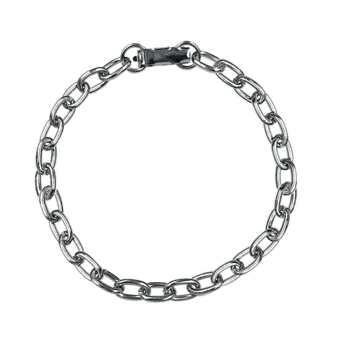 #17427 - Metal Link Bracelet - Silver 7.25" Foldover Clasp (Limited Supply) Bracelets Rhinestone Jewelry Corporation