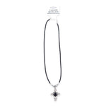 Christmas Jewelry #17403 - Black Stone Cross Necklace (Limited Supply)