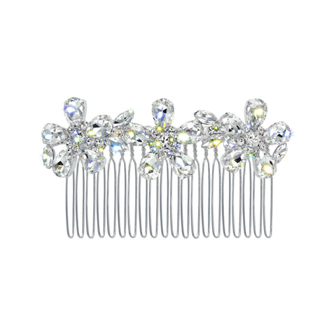 #16864 - Daisy Hair Comb - 3.25" (W) x 1.75" (H) Combs Rhinestone Jewelry Corporation