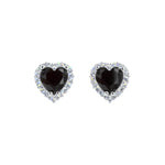 #17447 -Captivating Hearts Halo-Set CZ Button Earrings Earrings - Button Rhinestone Jewelry Corporation