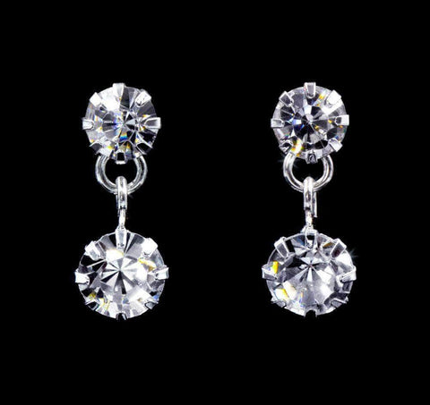 Earrings - Dangle #14741 - Simply Chaton Rhinestone Drop Dangle Earrings