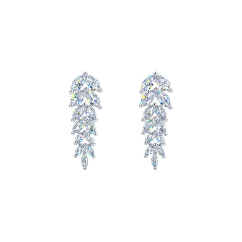 Earrings - Dangle #17453 - Weeping Willow CZ Dangle Earrings