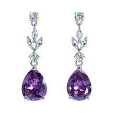 #17462 - Elegant Teardrop Cascade CZ Chandelier Earrings Earrings - Dangle Rhinestone Jewelry Corporation