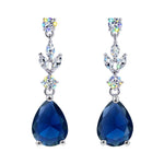 #17462 - Elegant Teardrop Cascade CZ Chandelier Earrings Earrings - Dangle Rhinestone Jewelry Corporation