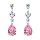 #17462 - Elegant Teardrop Cascade CZ Chandelier Earrings Earrings - Dangle Rhinestone Jewelry Corporation