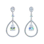 #17468 - Dew Drop Dangle CZ Earrings Earrings - Dangle Rhinestone Jewelry Corporation