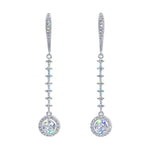 #17475 - Cosmic Drop Fish Hook CZ Earrings Earrings - Dangle Rhinestone Jewelry Corporation